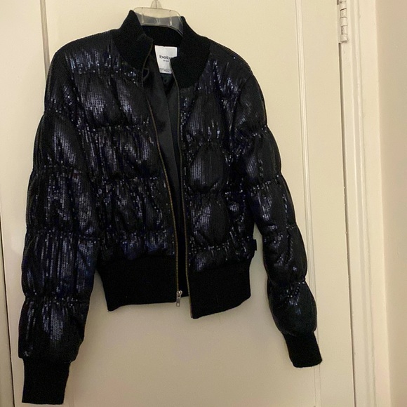 bebe Jackets & Blazers - bebe black sequins jacket size: M
